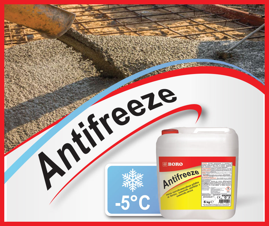 НА ФОКУС: BORO-Antifreeze - надеждна течна добавка за изготвяне на бетони, която ускорява набирането на якост при температури до - 5°С.