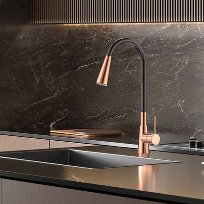 7242074BRG KITCHEN LINE HAVANA розово злато+черен сил.чучур