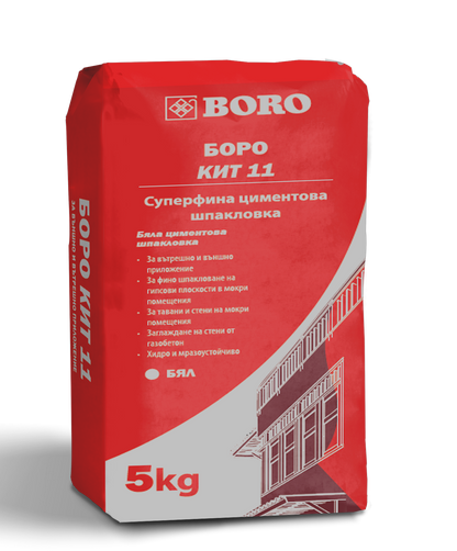 Борокит 11 - Суперфина бяла циментова шпакловка