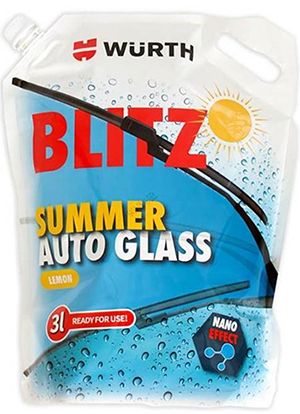 WURTH Лятна течност за чистачки BLITZ плик 3L ПРОМО