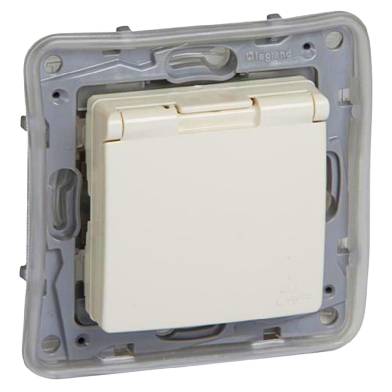 LEG Контакт шуко 16A крем IP44 NILOE