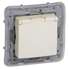 LEG Контакт шуко 16A крем IP44 NILOE